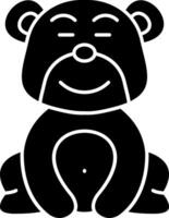 Happy But Relieved Bear Solid vector