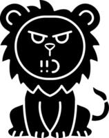 Lion Under Pressure Solid Design vector