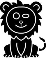 Lion Flirty Expression Solid Face vector