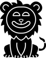 Lion With Clown Makeup Solid vector