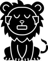 Lion Cold Weather Solid Cartoon vector