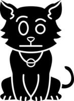 Suspicious Cat Expression Solid vector