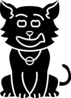 Grinning Cat Emoji Solid vector
