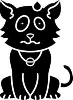 Nervous Cat Mood Solid vector