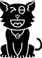 Naughty Cat Expression Solid vector