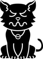 Disgusted Cat Mood Solid vector