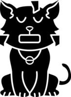 Cold Cat Expression Solid vector
