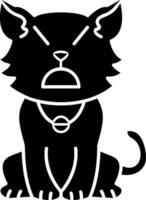 Persevering Cat Face Solid vector