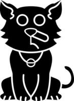 Liar Cat Face Solid vector