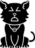 Sad But Relieved Cat Solid vector