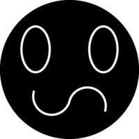 Confused Expression Emoji Solid vector