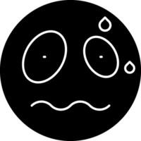 Nervous Emoji Expression Solid vector