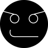 Bad Mood Emoji Face Solid Design vector