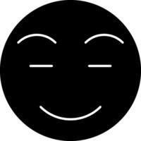 Happy And Relieved Emoji Solid Art vector