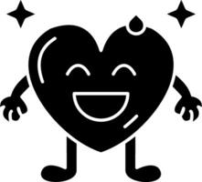Tired Heart Face Solid vector