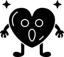 Shocked Heart Expression Solid vector