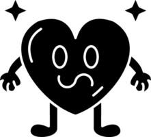 Confused Heart Mood Solid vector