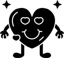 Heart Smiling With Hearts Solid vector