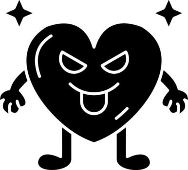Envious Heart Expression Solid vector