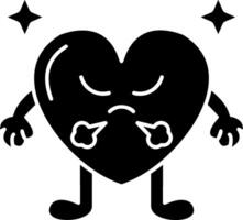 Steaming Heart Emotion Solid vector