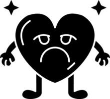 Pouting Heart Face Solid vector