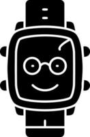 Nerd expression solid watch dial vector