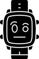 Suspicious look solid dial design vector