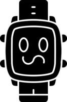 Confused emotion solid watch dial vector