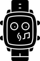 Whistle face solid watch dial vector