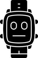 Neutral expression solid watch dial vector