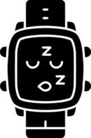 Sleeping emotion solid dial icon vector