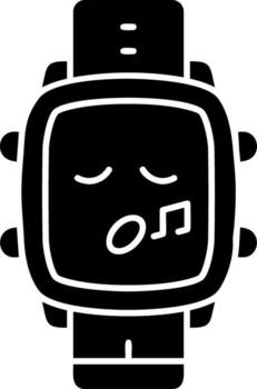 Singing expression solid watch dial vector