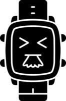Vomiting face solid dial icon vector