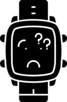 Thinking mood solid watch dial face vector