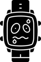 Nervous expression solid dial watch vector