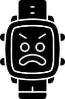 Angry mood solid watch dial vector