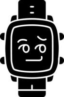 Smirk expression solid watch face vector