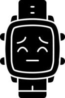 Pensive mood solid watch dial design vector