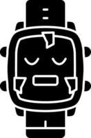 Cold expression solid dial watch face vector