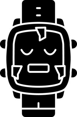Cold expression solid dial watch face