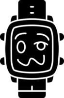 Drunk face solid watch dial vector