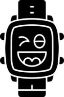 Naughty face solid dial watch vector