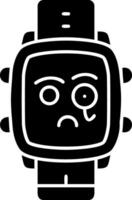 Detective mood solid watch dial face vector