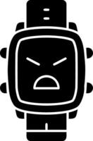 Persevering mood solid watch dial icon vector