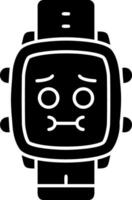 Nauseated expression solid watch dial vector