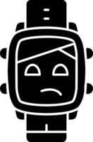 Head bandage solid watch dial icon vector