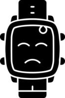 Cold sweat solid watch dial icon vector