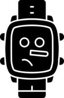Liar expression solid watch dial icon vector