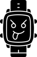 Mocking expression solid watch dial vector