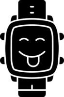 Sweet face solid dial watch design vector